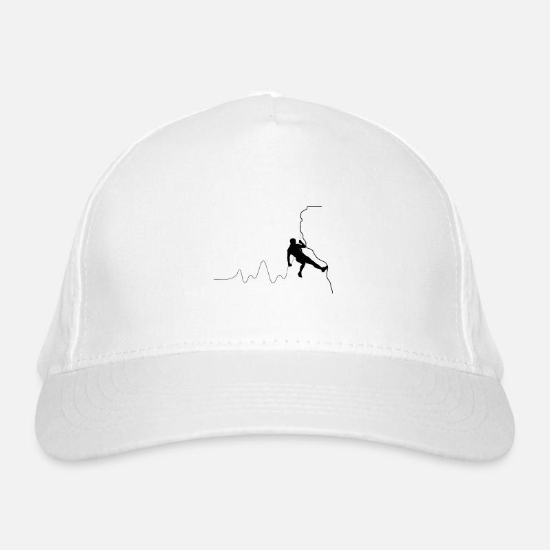Herzschlag Bergsteeiger - Bio-Baseballkappe