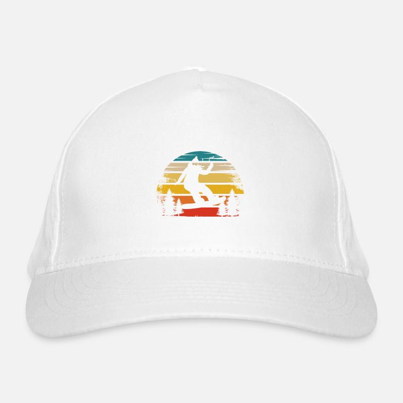 Soleil rétro et snowboard - Casquette classique bio