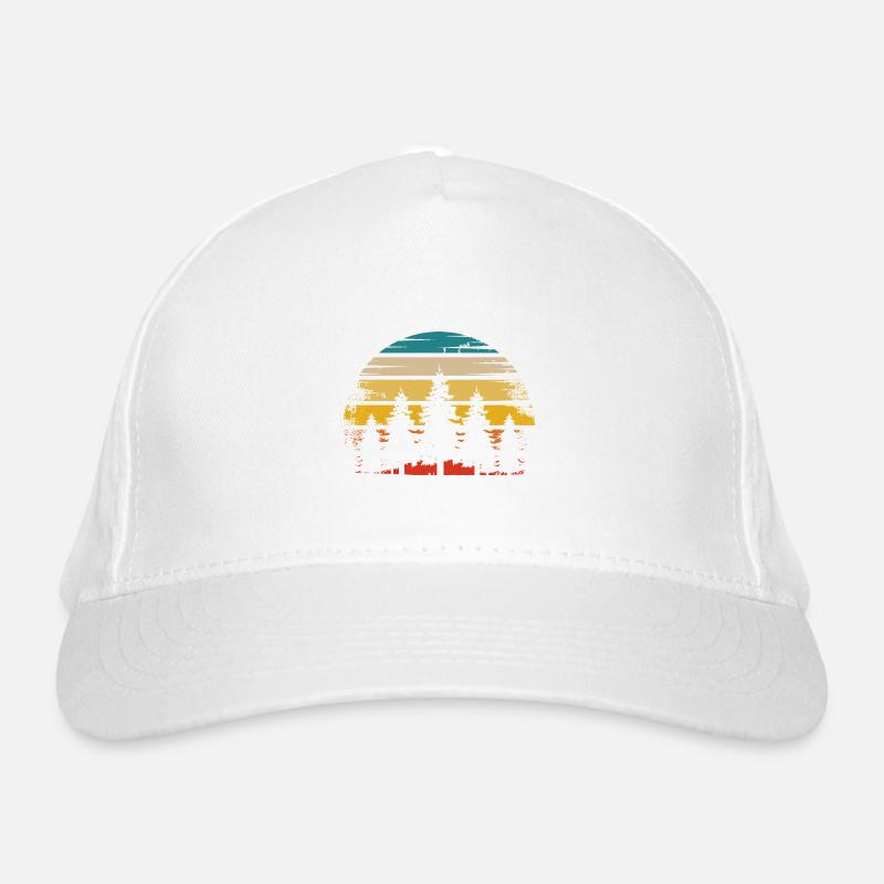 Retro Sun and Trees - Organic Baseball Cap