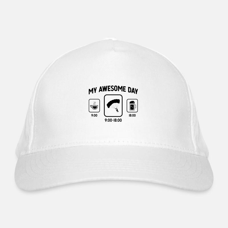 My great day - beer - paragliding - Organic Baseball Cap