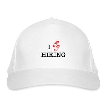 I love HIKING - Casquette classique bio - blanc - Devant