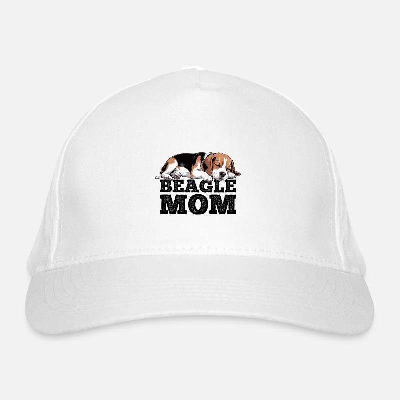 Beagle Mama - Bio-Baseballkappe - Weiß