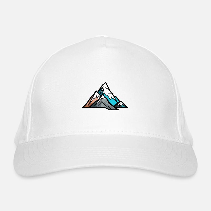 Berge Bergsteiger Symbol Bio-Baseballkappe