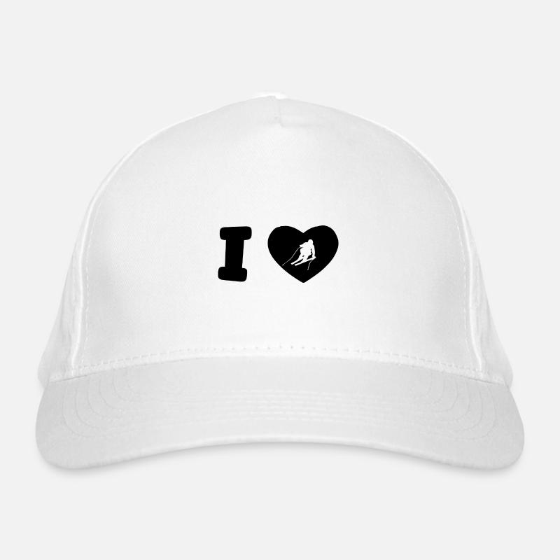 I love skis - Organic Baseball Cap