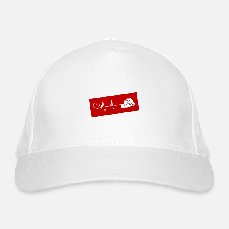 Gold Pulse Heart Love Organic Baseball Cap