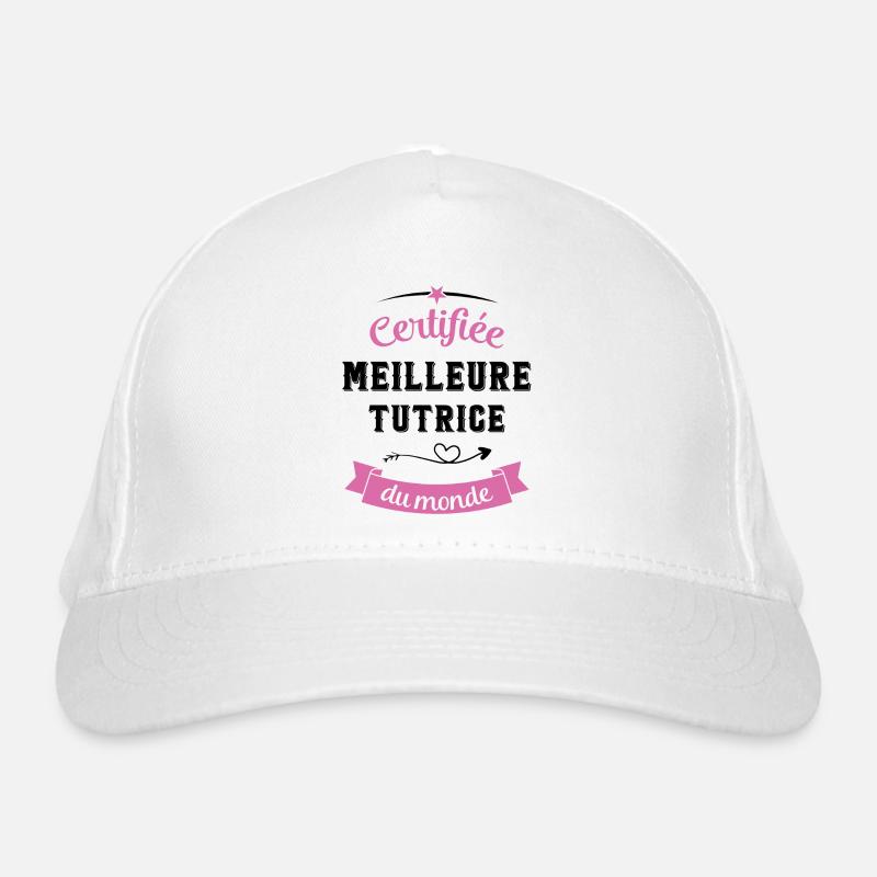 Certifiée meilleure tutrice du monde Casquette classique bio