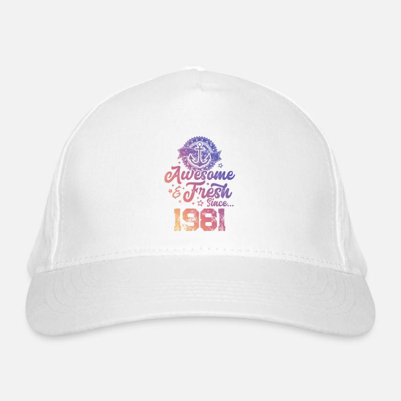 1981 awesome fresh Organic Baseball Cap