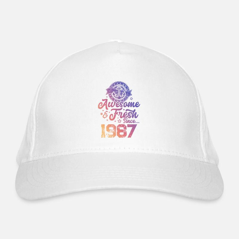 1987 awesome fresh Organic Baseball Cap