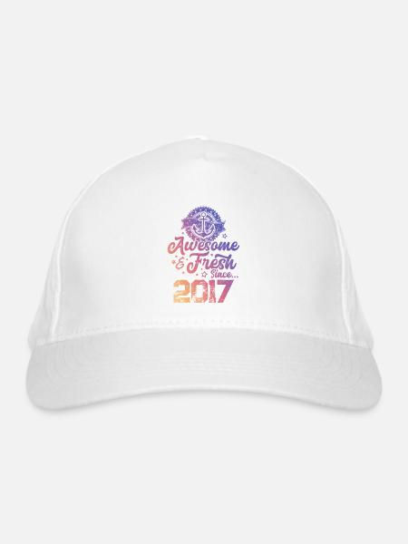 2017 super frais - Casquette classique bio - blanc - Devant