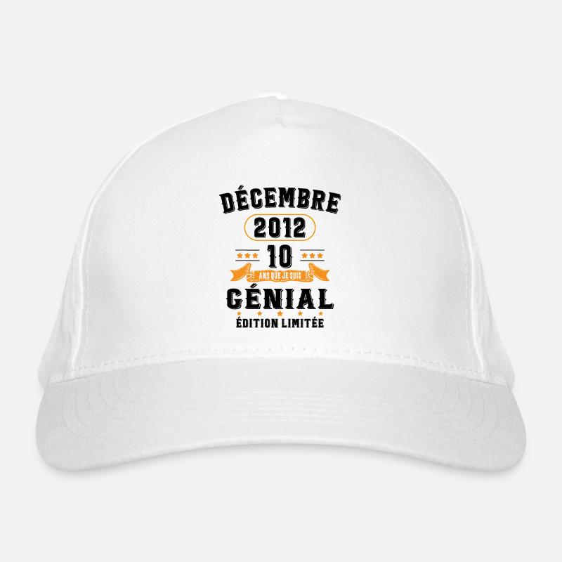 10 Ans Anniversaire Vintage Né(e) en Décembre 2012 Casquette classique bio
