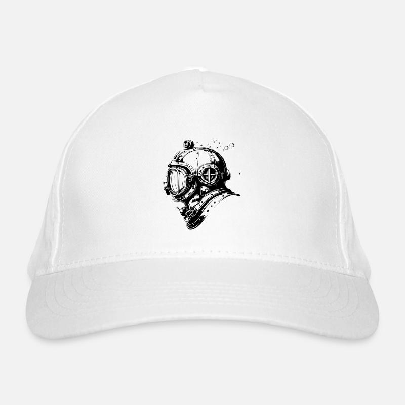 Taucherhelm Tauchen Apnoe Vintage Bio-Baseballkappe