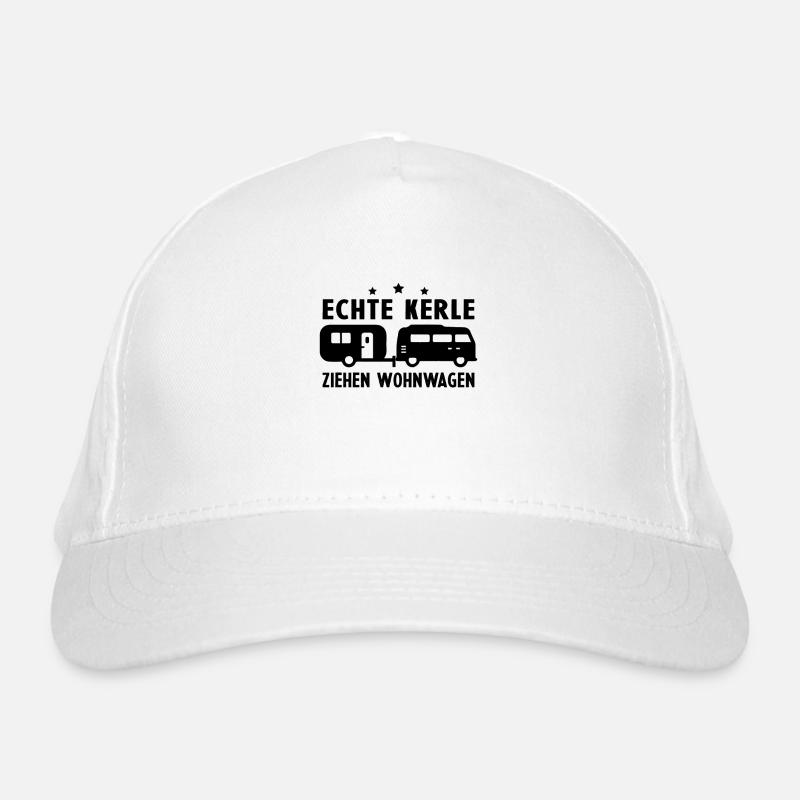 echte kerle ziehen wohnwagen Bio-Baseballkappe