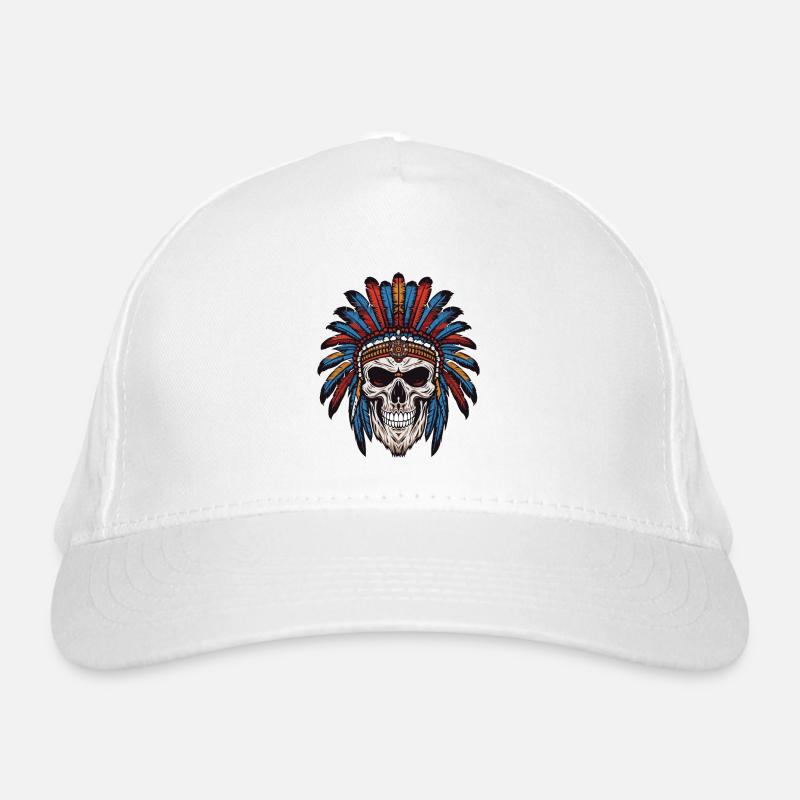 Crâne de chef indien Apache Casquette classique bio