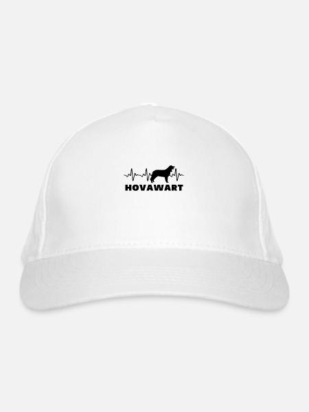 Hovawart Herzklopfen Hund lustig - Bio-Baseballkappe - Weiß