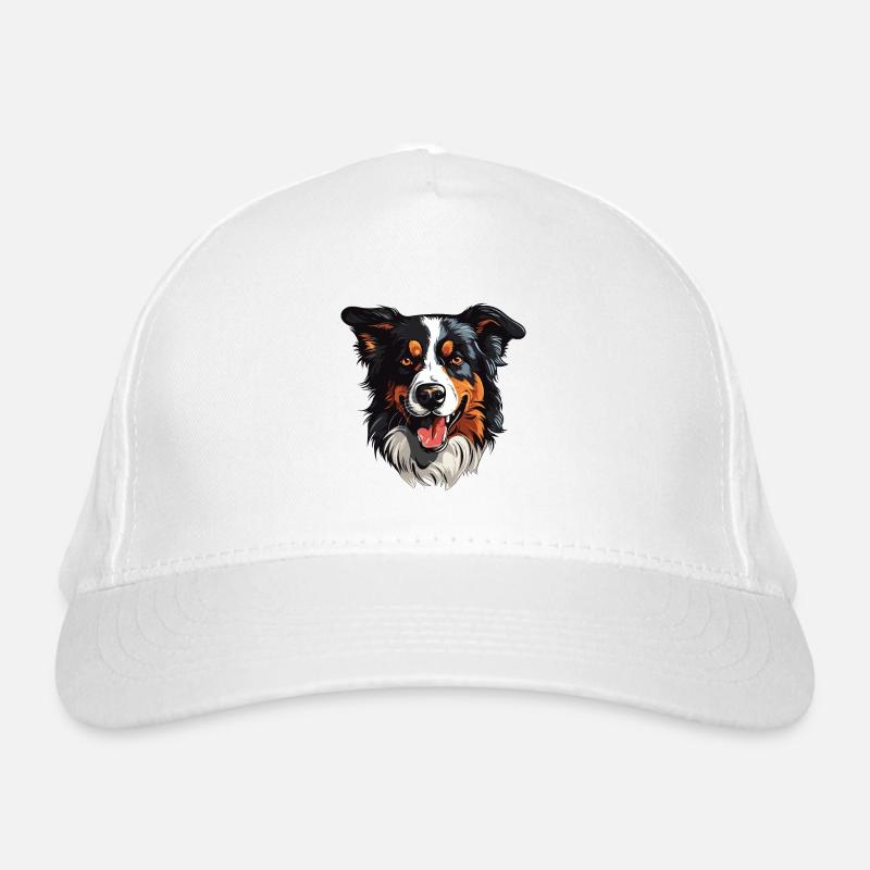 Border Collie Hund Kopf Bio-Baseballkappe