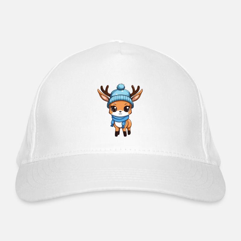 Bande dessinée d’hiver de cerf Casquette classique bio
