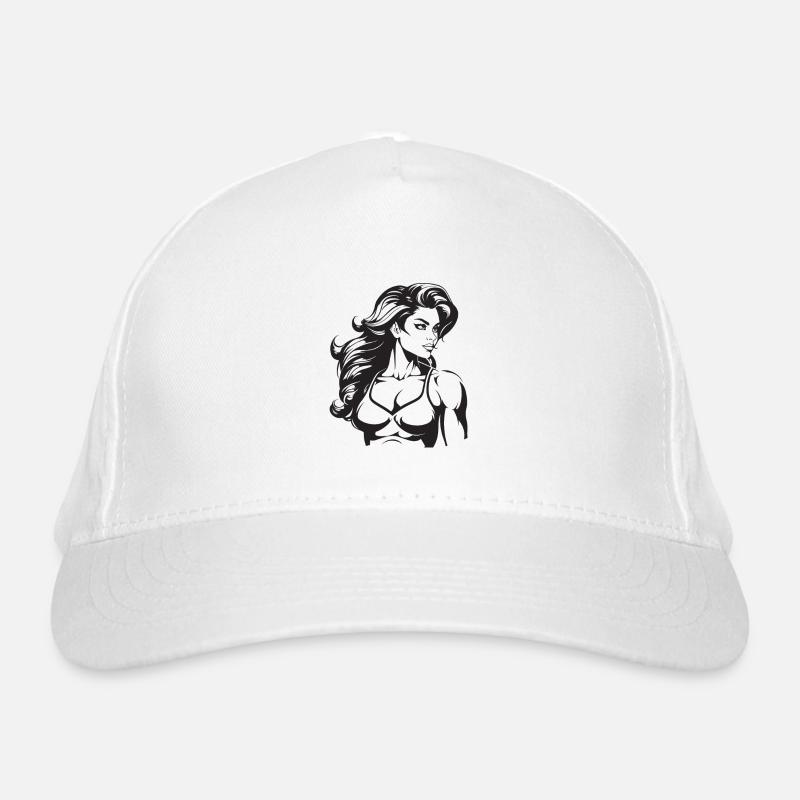 Woman Muscles Workout Gym Organic Baseball Cap