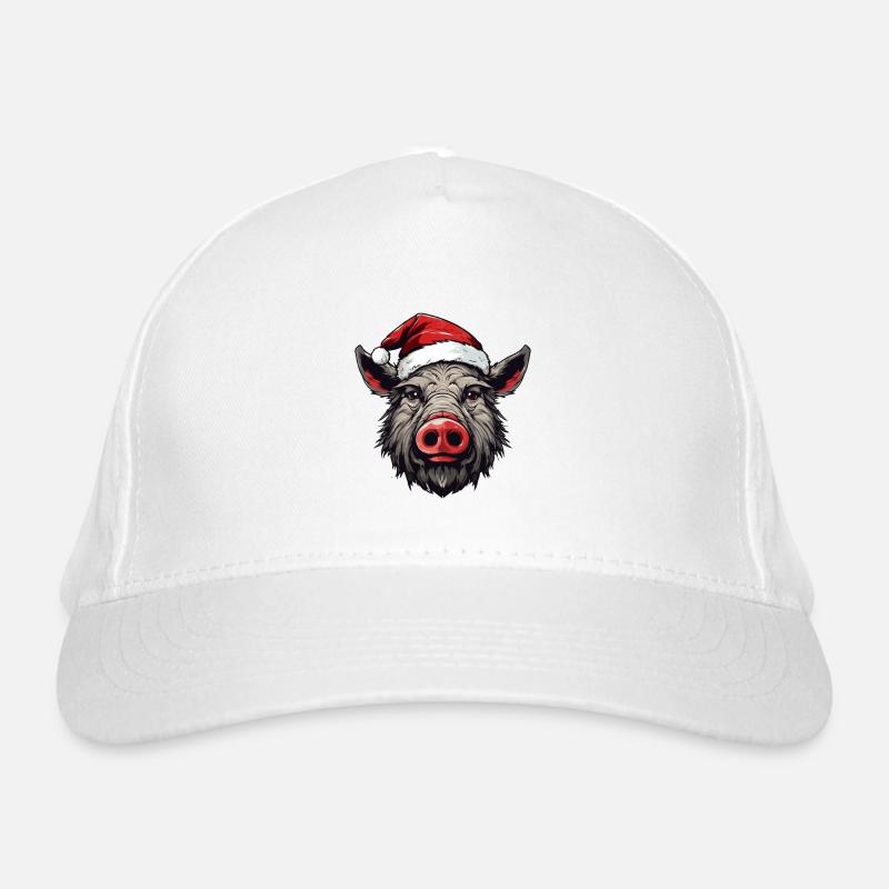 Portrait de Noël tête de sanglier Casquette classique bio