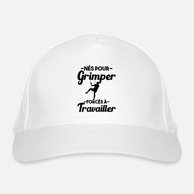 Né Pour Grimper Escaladeur Humour Cadeau Casquette classique bio