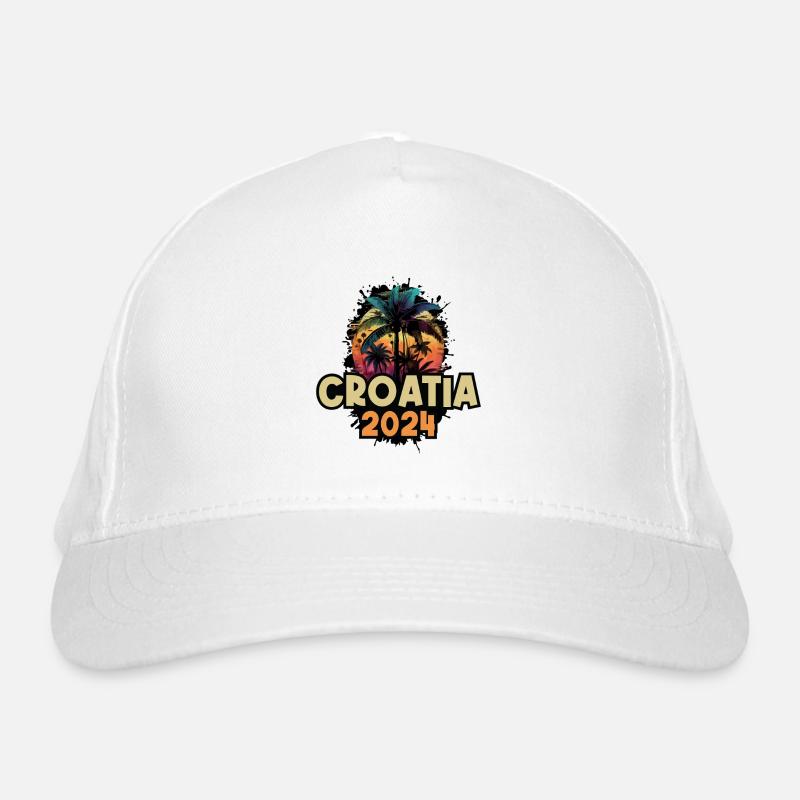 Croatia 2024 Holiday Saying Organic Baseball Cap