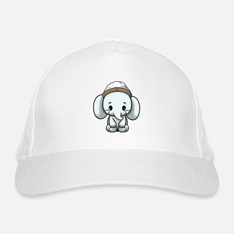 Elefant Tier Baby Comic Bio-Baseballkappe