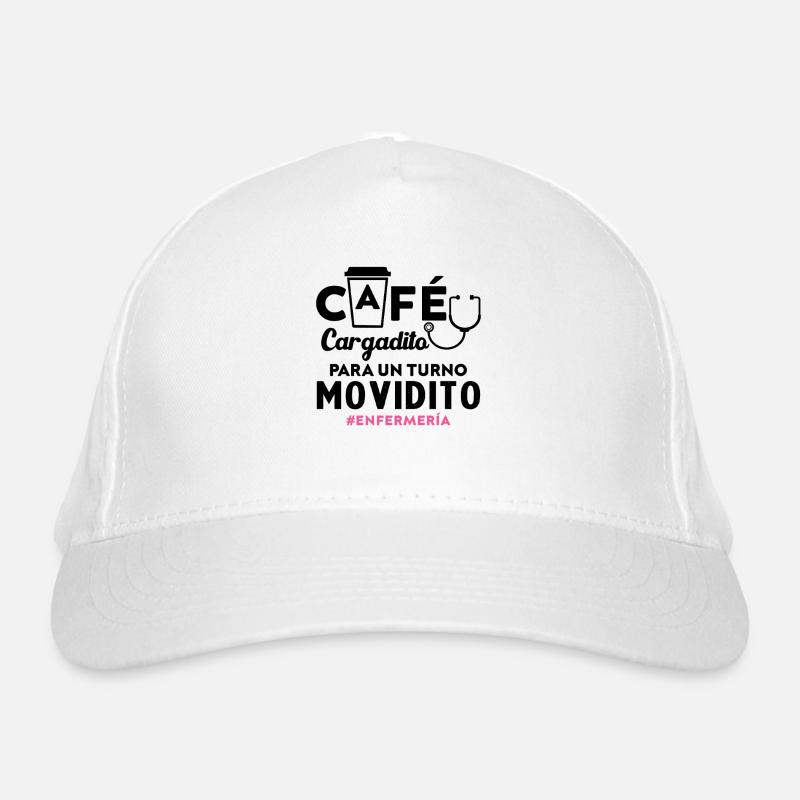 Café chargé pour un quart de travail chargé Soins infirmiers Casquette classique bio