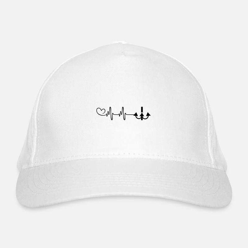 Fish hook pulse Organic Baseball Cap
