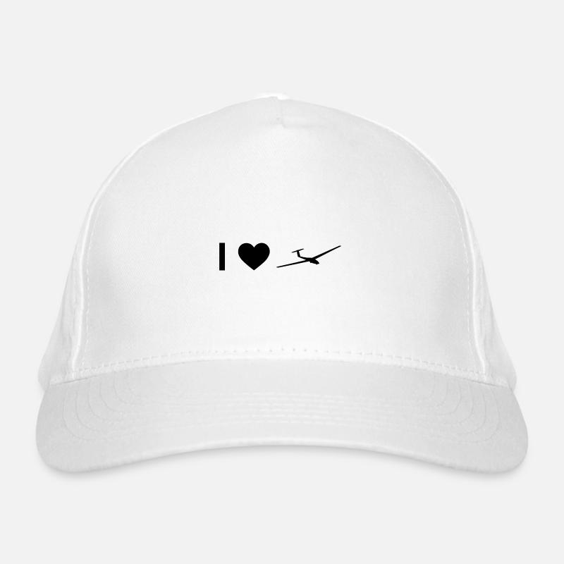 I heart and glider - Organic Baseball Cap