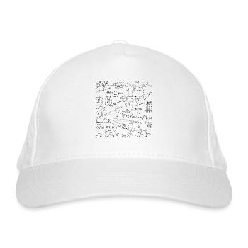 Math Equation Pattern, Cool Quadratic Formula Geek - Organic Baseball Cap - white - Front