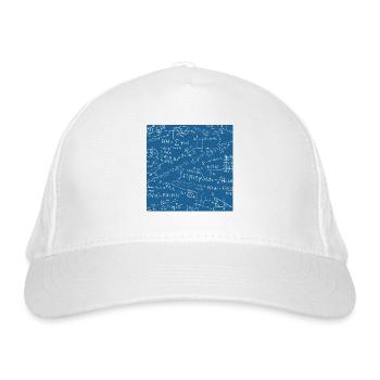 Math Equation Pattern, Quadratic Formula Math Gift - Organic Baseball Cap - white - Front