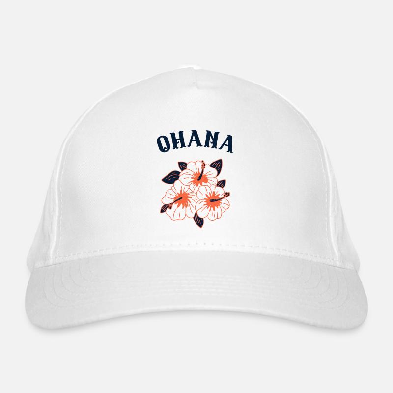 Conception de fleurs d’hibiscus hawaïennes, Ohana hawaii Casquette classique bio