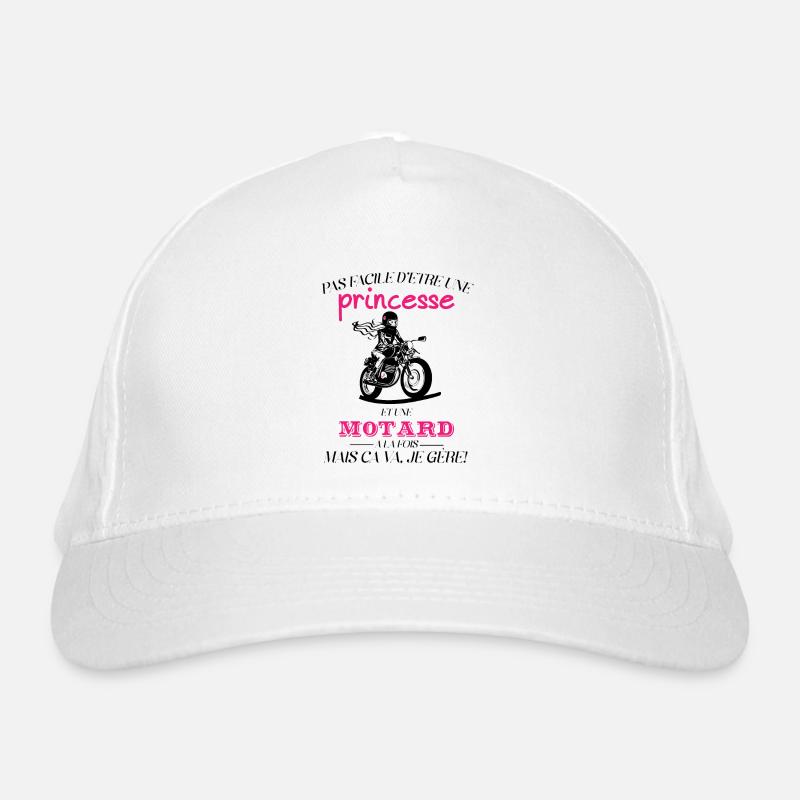 C'est compliqué d'être une Princesse et une motard Casquette classique bio