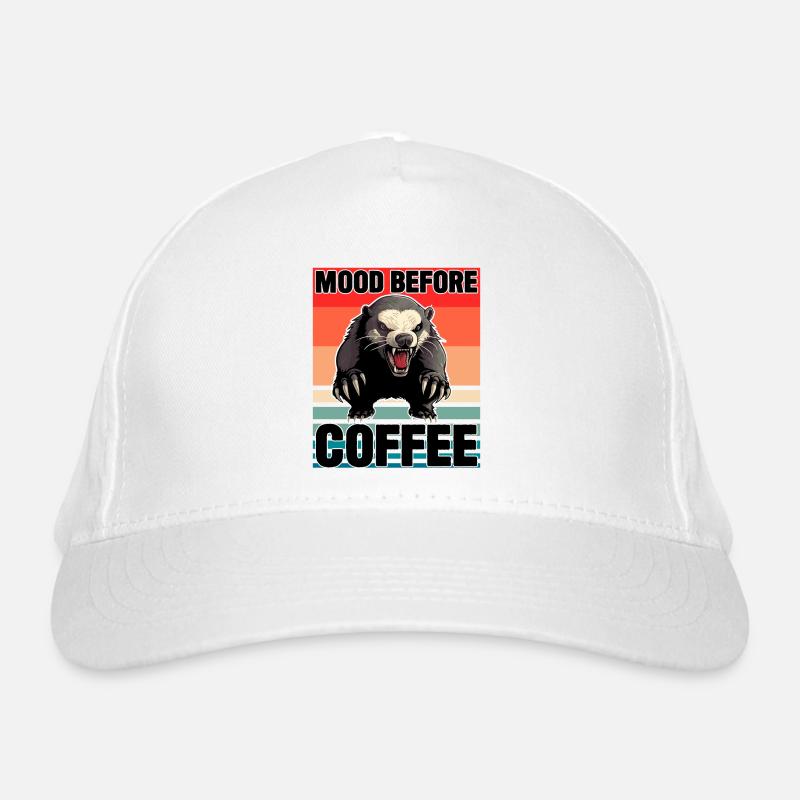 Honey Badger Mood Before Coffee Organic Baseball Cap