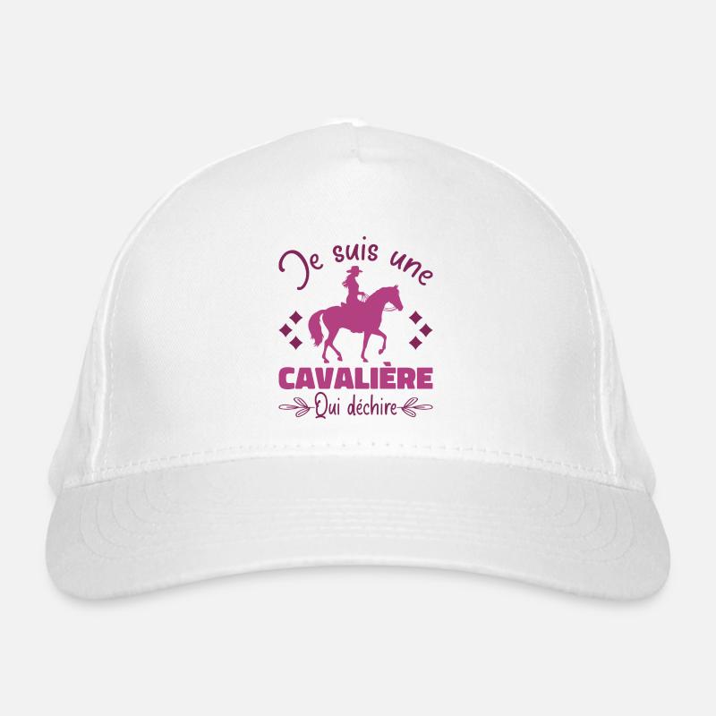 Cadeau Une Cavalière équitation Cheval Qui Déchire Casquette classique bio