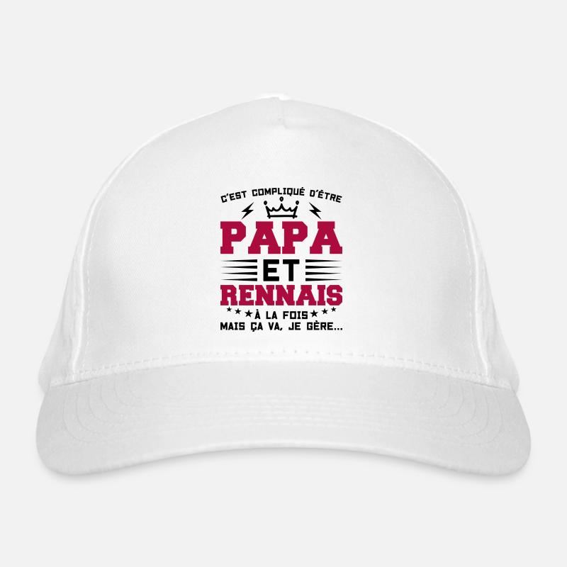 Papa and Rennes Gift Idea Quote Organic Baseball Cap
