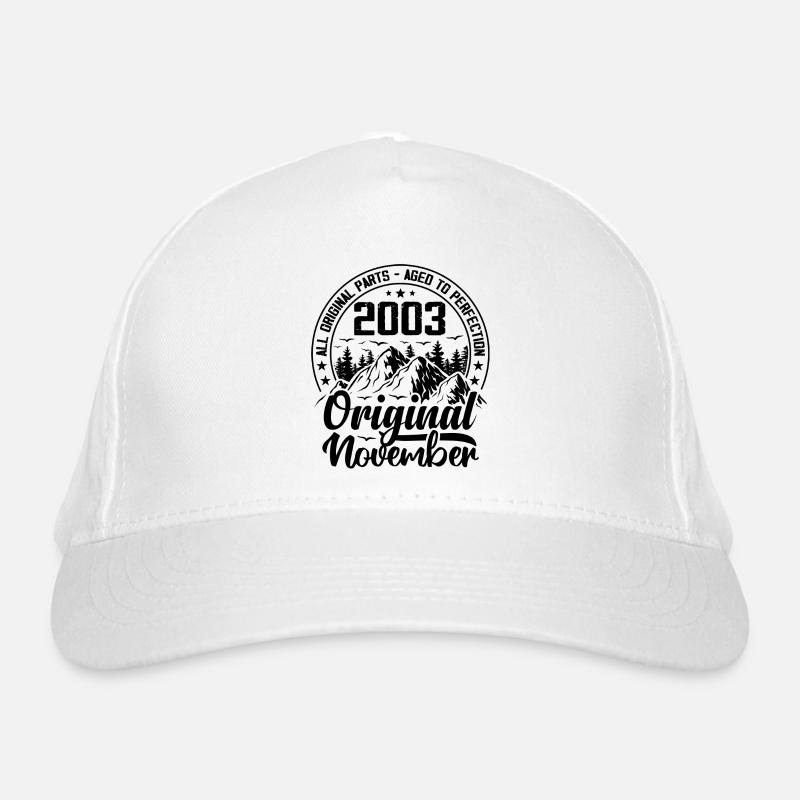 2003 novembre Original 21 Ans cadeau Anniversaire Casquette classique bio