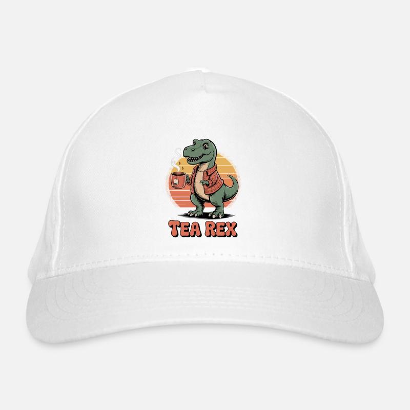 Tea Rex Dinosaur Organic Baseball Cap