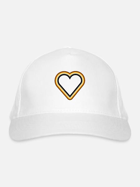 Bear Heart oultine - Bio-Baseballkappe - Weiß - Vorne
