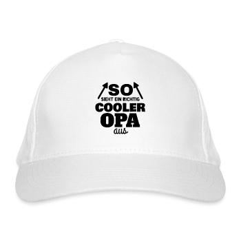 SO SIEHT EIN RICHTIG COOLER OPA AUS - Bio-Baseballkappe - Weiß - Vorne