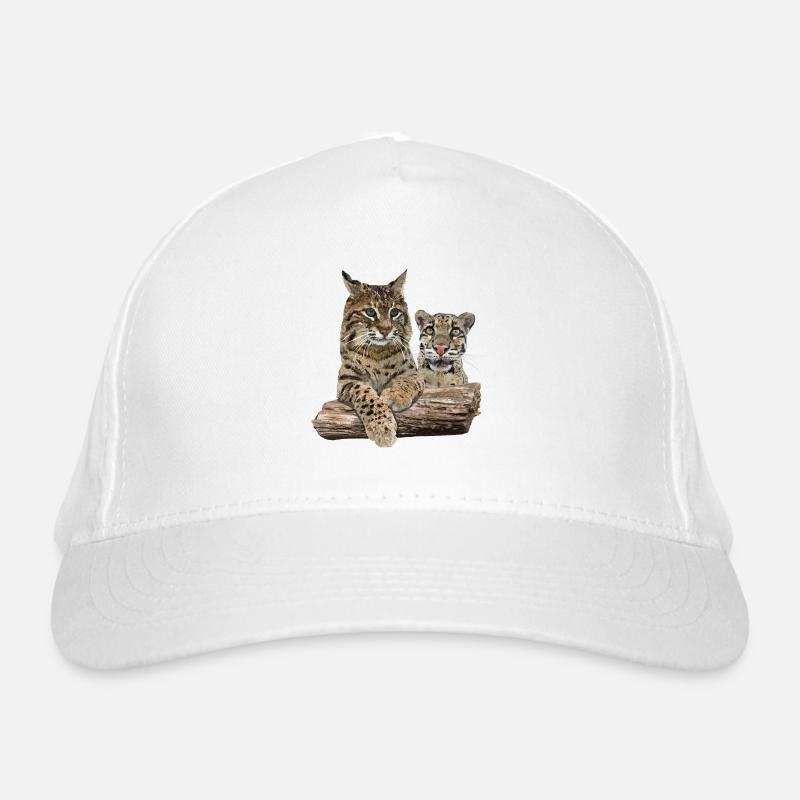 Lynx and Cloudy Leopard Organic Baseball Cap