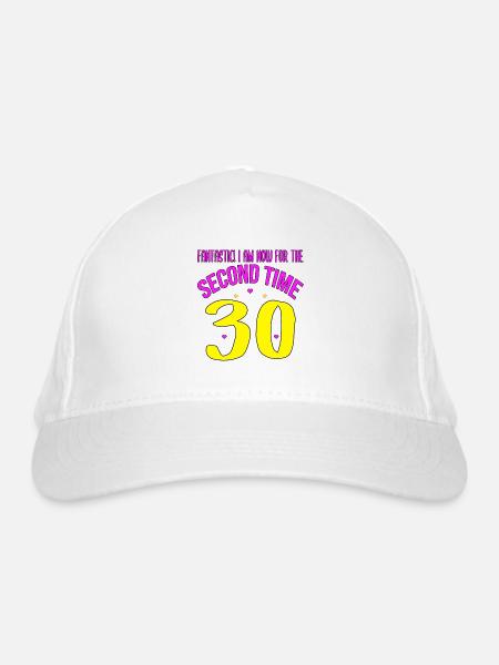 Geburtstag 60 Jahre lustige Sprüche Geschenk - Bio-Baseballkappe - Weiß - Vorne