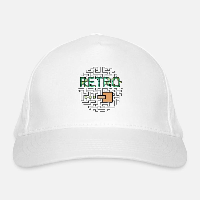 Retro Text & Maze Jeu de tir Casquette classique bio