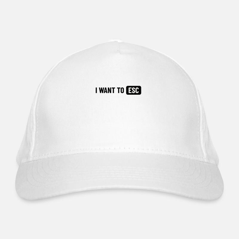 I want to ESC - Computer Scientist, Developer Gift Organic Baseball Cap