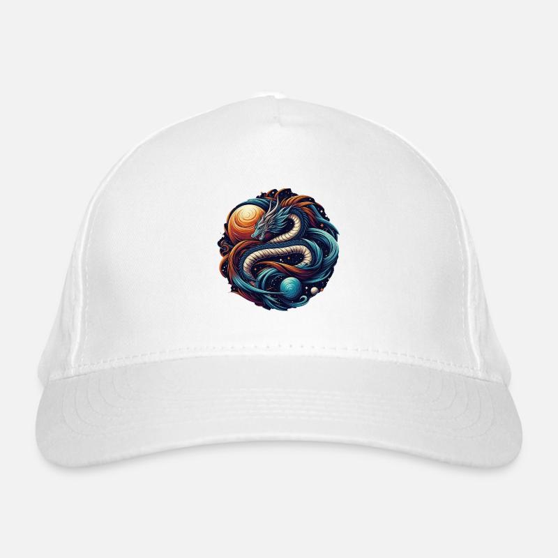 Mystical Cosmic Dragon Artwork Organic Baseball Cap