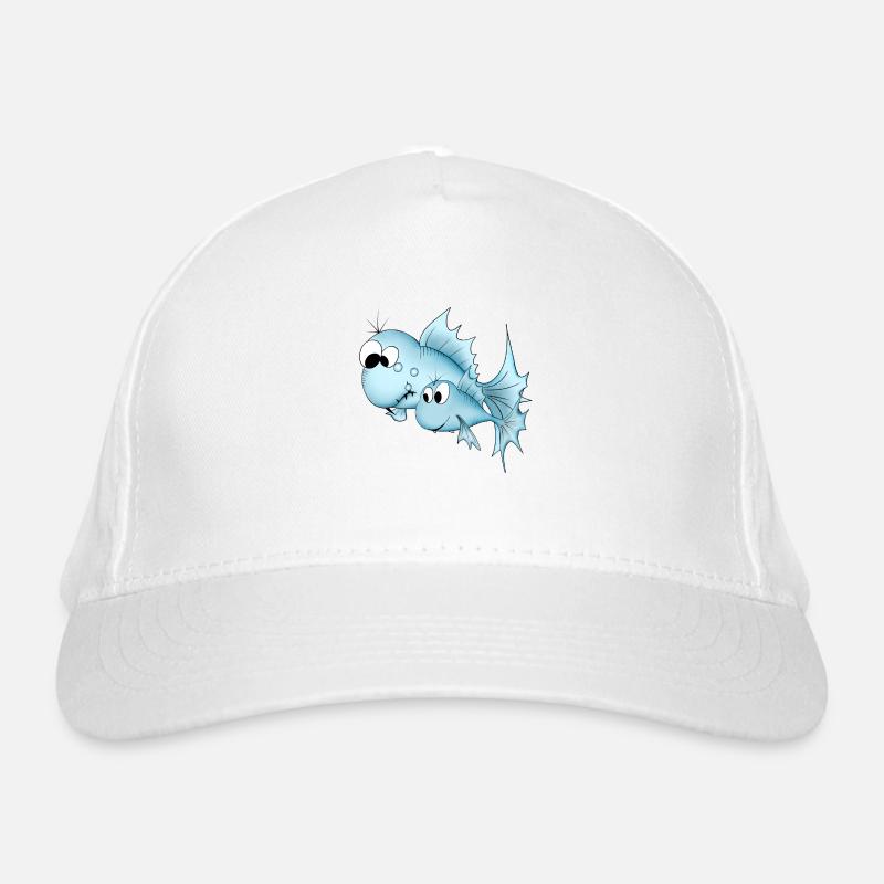 Fish fish blue Organic Baseball Cap