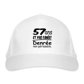 57 ans / anniversaire 57 ans / t-shirt 57 ans - Casquette classique bio - blanc - Devant