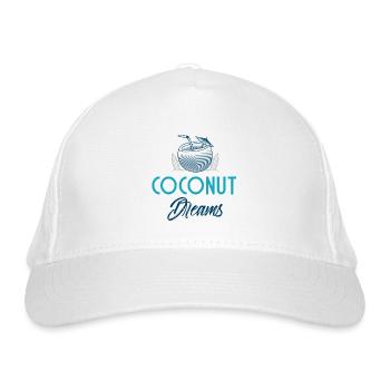 Coconut dreams. Shirt - Bio-Baseballkappe - Weiß - Vorne