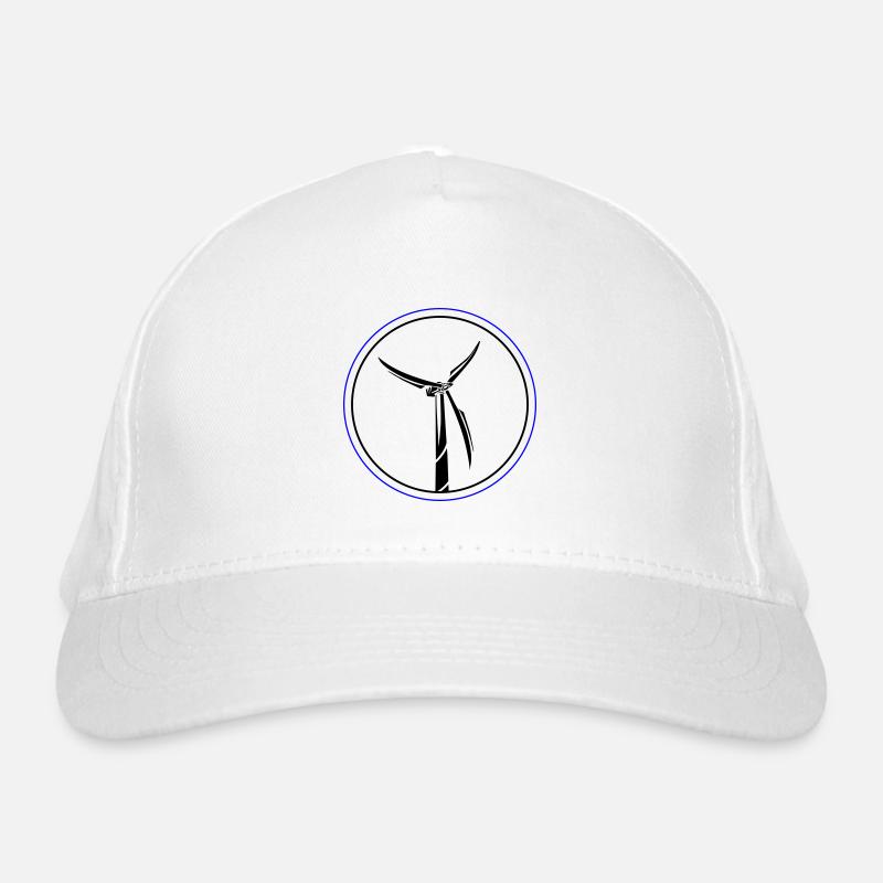 Wind Power Symbol Wind Turbine Organic Baseball Cap
