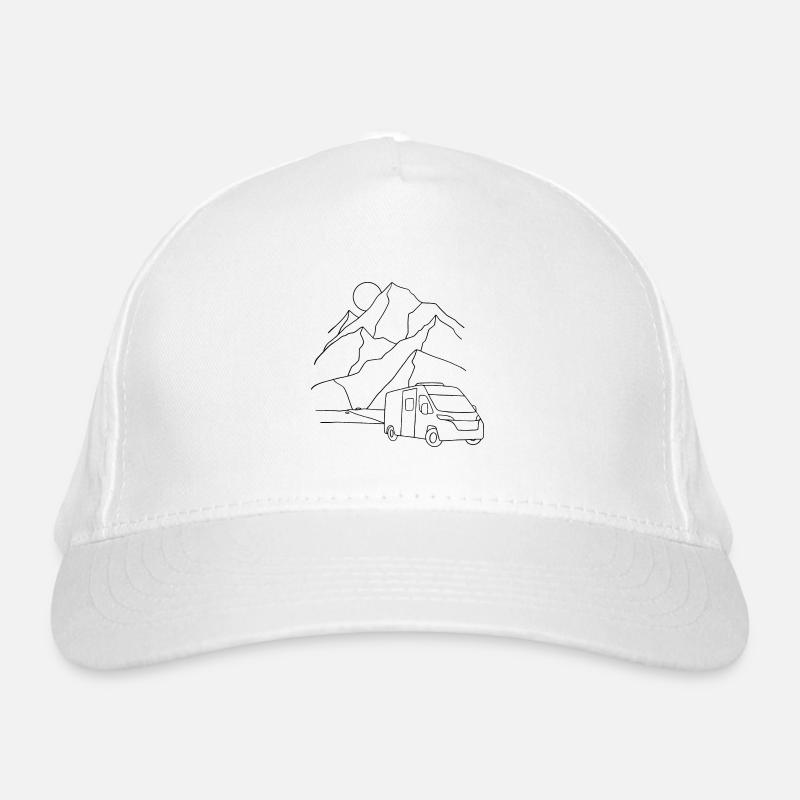 AUTOCAMPER minimalistisk - - Øko-baseballcap - hvid