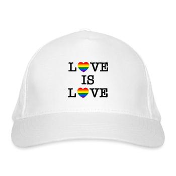 Liebe ist Liebe - Bio-Baseballkappe - Weiß - Vorne